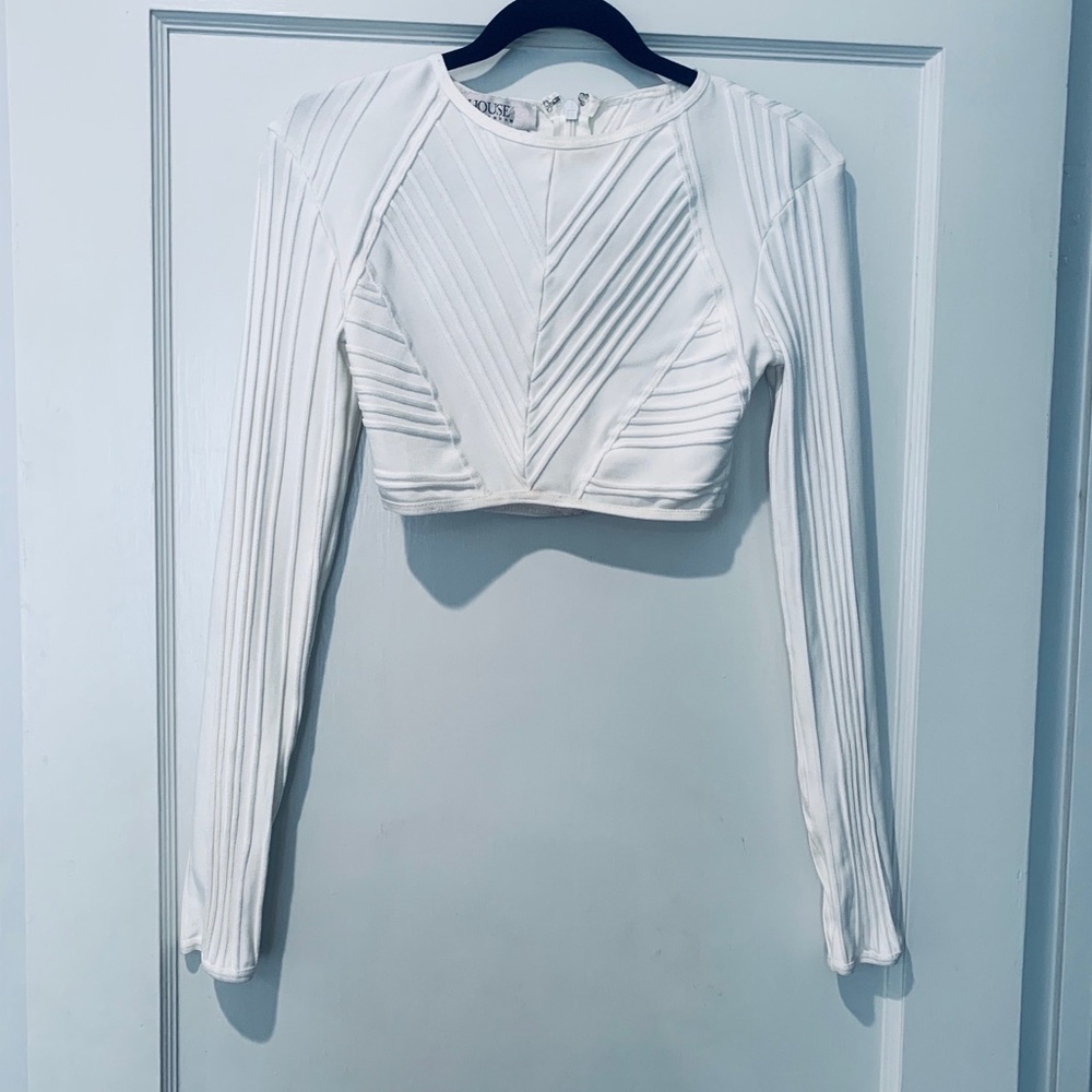 House of London Body-con L/S crop top